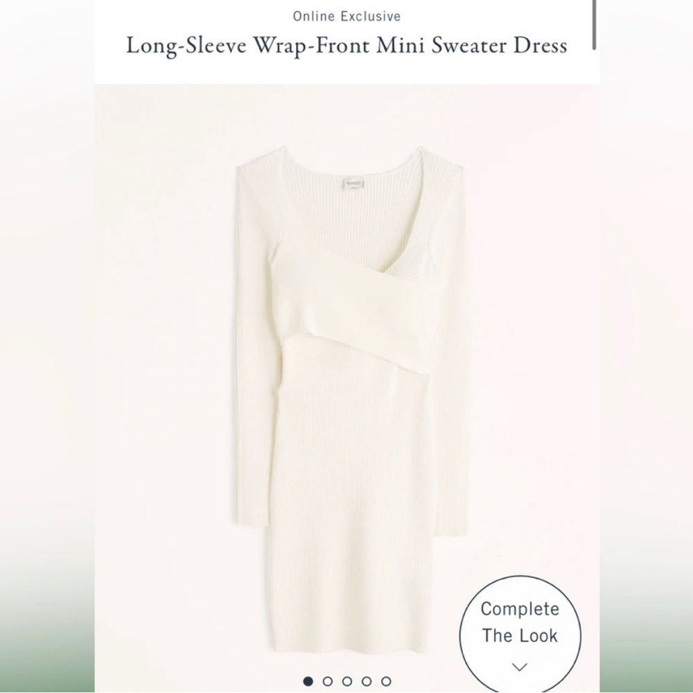 Long-Sleeve Wrap-Front Mini Sweater Dress by Abercrombie&Fitch Online Exclusive